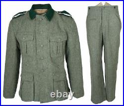 Size M WWII German 1936 M36 Em Wool Field Tunic & Trousers, War Re-Enactors