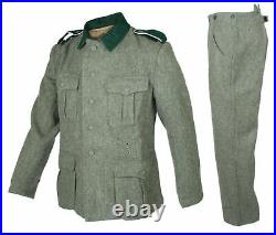 Size M WWII German 1936 M36 Em Wool Field Tunic & Trousers, War Re-Enactors
