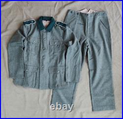 Size M, World War II German M1936 M36 Em Gray Green Wool Field Tunic &trousers