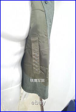 Size M Wwii German M1943 M43 Em Gray Green Wool Field Tunic & Pants Set