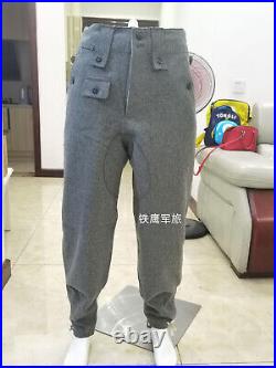 Size M Wwii German M1943 M43 Em Gray Green Wool Field Tunic & Pants Set
