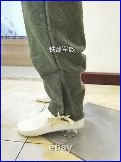 Size M Wwii German M1943 M43 Em Gray Green Wool Field Tunic & Pants Set