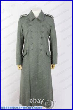 Size S German Army M40 Field Grey Green Wool Greatcoat Coat