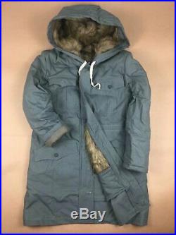 Size XL WW2 German M43 Grey Rabbit Fur Winter Parka Great Coat, Re-Enactors