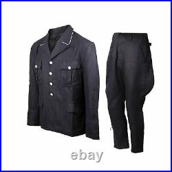 Size XXL Ww2 German Elite M32 Black Wool Tunic & Breeches Classical Repro