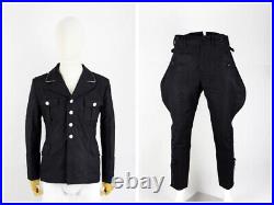 Suit M GERMAN ELITE EM M32 BLACK Panzer WOOL OFFICERS FIELD JACKET BREECHES