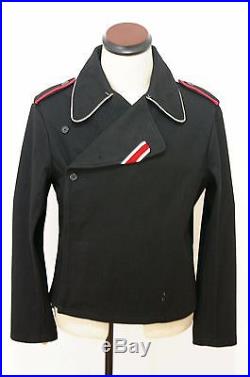 TAILORED WWII German Elite officer panzer black wool wrap/jacket