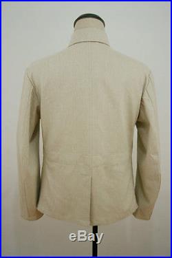TAILORED WWII German Summer HBT off-white drill service tunic