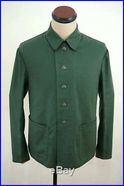TAILORED WWII German Summer HBT reed green Drill service tunic
