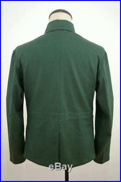 TAILORED WWII German Summer HBT reed green Drill service tunic