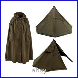 TENT Lavvu 2-Person Shelter Tarp Half Poncho Polish Army Khaki OD Green size reg