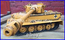 TIGER TANK Panzerkampfwagen VI handmade TINPLATE MODEL BLECHMODELL military army