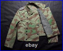 Tailored from Original WWII Zeltbahn. Splinter Camo Wrap. Water repellent