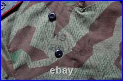 Tailored from Original WWII Zeltbahn. Splinter Camo Wrap. Water repellent
