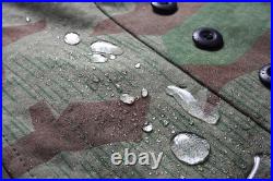Tailored from Original WWII Zeltbahn. Splinter Camo Wrap. Water repellent