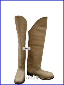 Tall Horse Soldier Boot Natural Leather Us Size 5 15