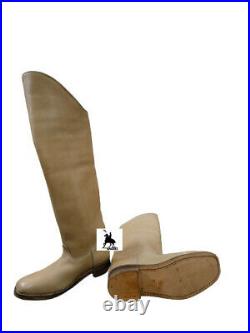 Tall Horse Soldier Boot Natural Leather Us Size 5 15