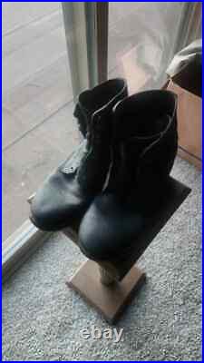 Texled German WW2 Lowboots at the front, atf used and blackened size 10.5