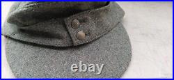 UNISSUED WWII German Wool M43 WINTER Wool Service Field Cap 100% Authentic