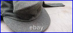 UNISSUED WWII German Wool M43 WINTER Wool Service Field Cap 100% Authentic