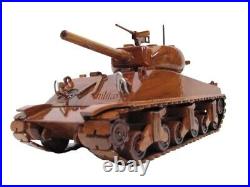 US M4 M4A1 M4A2 Sherman Allied WWII Medium Tank Wood Wooden Mahogany Fury Model