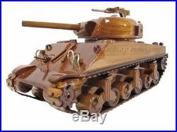 US M4 M4A1 M4A2 Sherman Allied WWII Medium Tank Wood Wooden Mahogany Fury Model