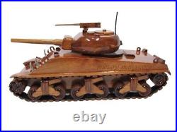 US M4 M4A1 M4A2 Sherman Allied WWII Medium Tank Wood Wooden Mahogany Fury Model