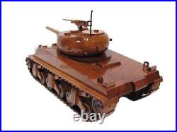 US M4 M4A1 M4A2 Sherman Allied WWII Medium Tank Wood Wooden Mahogany Fury Model