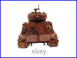 US M4 M4A1 M4A2 Sherman Allied WWII Medium Tank Wood Wooden Mahogany Fury Model
