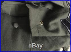 VTG WW2 German M43 Field Jacket Grey Wool Tunic Repro Reenactment Large