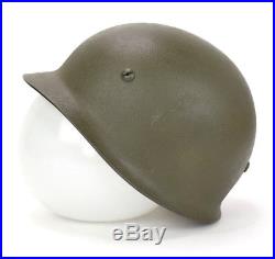 Vintage 1950s German Paratrooper Helmet Camo Cover Leather Lining Size 56