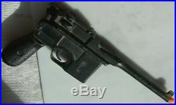 Vintage Cast Aluminum Prop Replica Broomhandle Gun German Mauser No Moving Parts