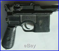 Vintage Cast Aluminum Prop Replica Broomhandle Gun German Mauser No Moving Parts