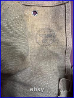 Vintage Original WW II German Battle Pack Bag For A-Frame With German Eagle Mark