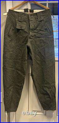 Vintage Reproduction WW2 German Military Fieldgray Uniform Trousers