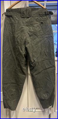 Vintage Reproduction WW2 German Military Fieldgray Uniform Trousers
