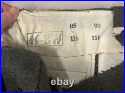 Vintage Reproduction WW2 German Military Fieldgray Uniform Trousers