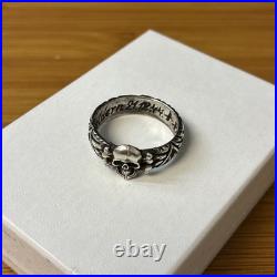 Vintage Sterling Silver Skull Ring Dated 21.12.44 Hand Engraved WWII Trench Art