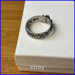 Vintage Sterling Silver Skull Ring Dated 21.12.44 Hand Engraved WWII Trench Art