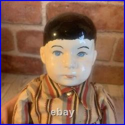 Vintage WWII German Doll 16 Porcelain Head Arms Feet Hand Painted Excellent