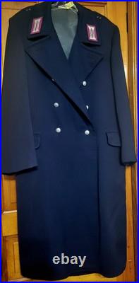 Vtg. WW2 German (Oberst) Colonel Blue Wool Peacoat Made In Germany 40 X 50