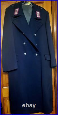 Vtg. WW2 German (Oberst) Colonel Blue Wool Peacoat Made In Germany 40 X 50