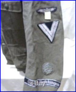 Vtg WW2 German Reenactment Uniform M42 Jacket Tunic #2
