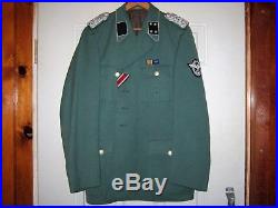 Vtg Wwii German Army Military Polizei Service Officer Ss Rzm Wool Tunic Jacket