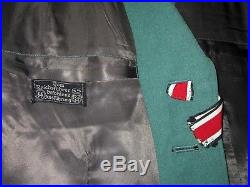Vtg Wwii German Army Military Polizei Service Officer Ss Rzm Wool Tunic Jacket