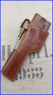 WW1 German Army Mauser C96 100% Handmade Cow 100% Leather Holster Czech Made