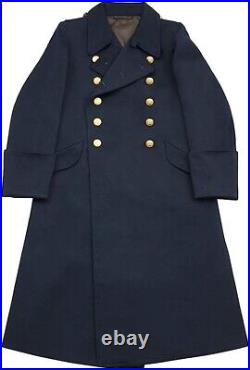 WW2 Army German Coat Navy Blue Wool General Greatcoat M32 Repro Army ...