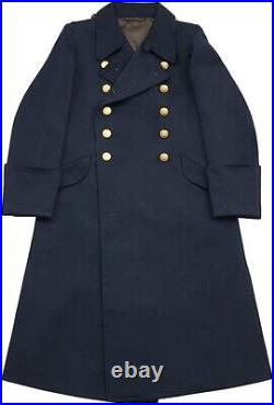 WW2 Army German Coat Navy Blue Wool General Greatcoat M32 Repro Army Trench Coat