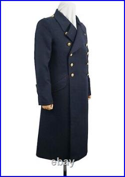 WW2 Army German Coat Navy Blue Wool General Greatcoat M32 Repro Army Trench Coat