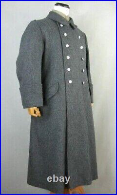 WW2 Army German Grey Wool General Greatcoat Army Trench Coat German Luftwaffe